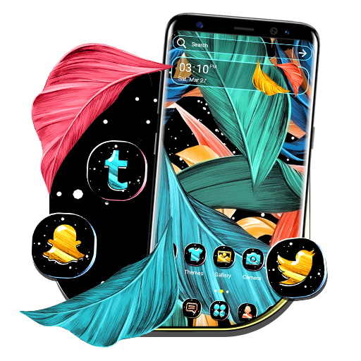 Tropical Blue Leaf Theme icon