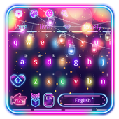 Sparkle Neon Lights  keyboard Theme icon