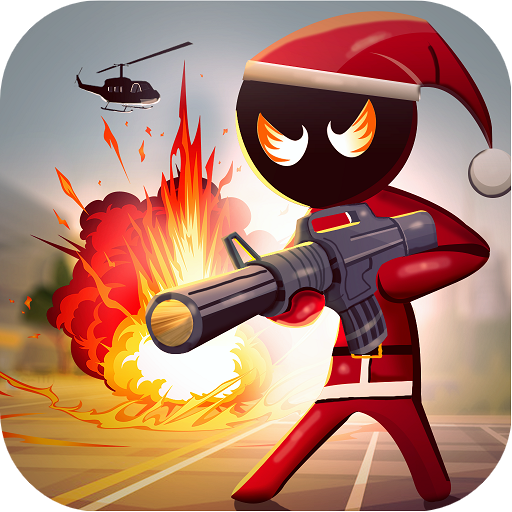 Santa Stickman Rope Hero Game icon