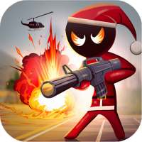 Santa Stickman Rope Hero Game