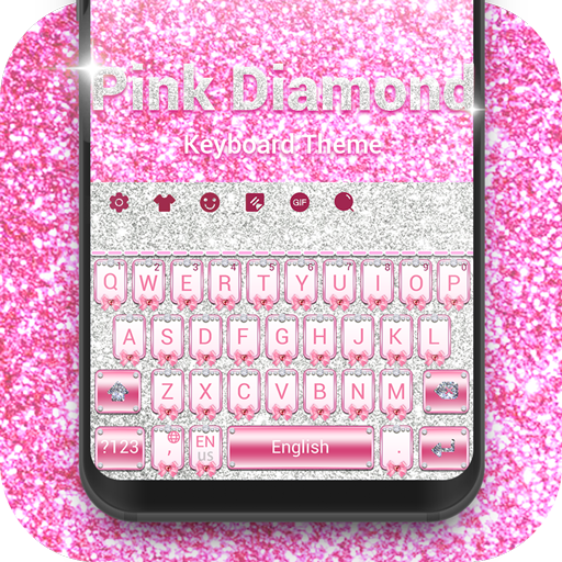 Pink Diamond Keyboard Theme icon