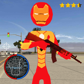 Stickman Iron Boy  Rope Hero Gangstar Crime icon