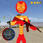 Stickman Iron Boy  Rope Hero Gangstar Crime