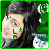 Pakistani Flage On Face Maker icon