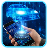 3D Neon Sports Car Launcher icon