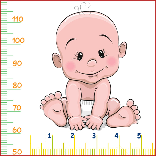 Baby weight and height icon