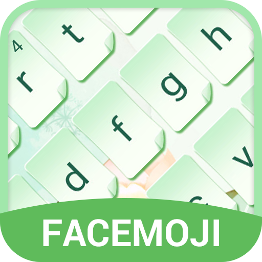 Spring Flower Blue Emoji Keyboard Theme🌺 icon