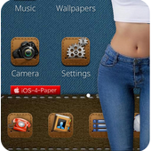 beauty Denim Jeans theme Blue cloth  Boutique icon icon