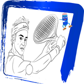 Tennis player drawing easy -Fast and easy 🎾 👇 icon