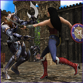 Wonder Girl Fighting : crime chase icon