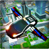 Flying Police Car 3D icon