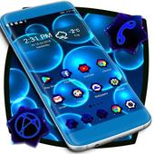Black Blue Smart Launcher 3d icon