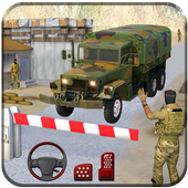 indian army truck driving: military truck mission icon