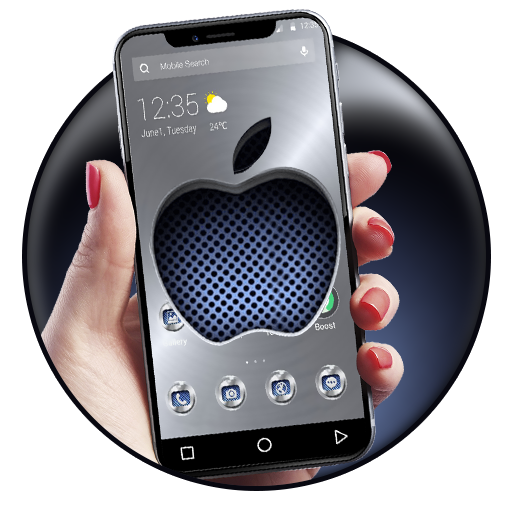 Metallic Apple Theme APUS Launcher أيقونة