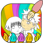 anime manga coloring icon