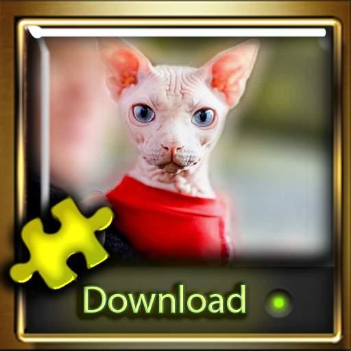 Sphynx cats jigsaw puzzle icon