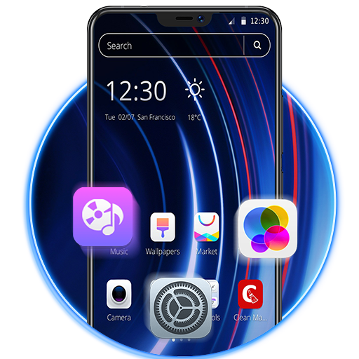 Blue Bright Neon Business Theme icon