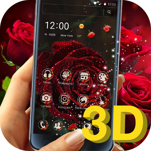 Rose Launcher Theme With 3D Live Wallpaper icon