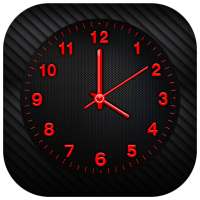 Red Analog Clock Live Wallpaper