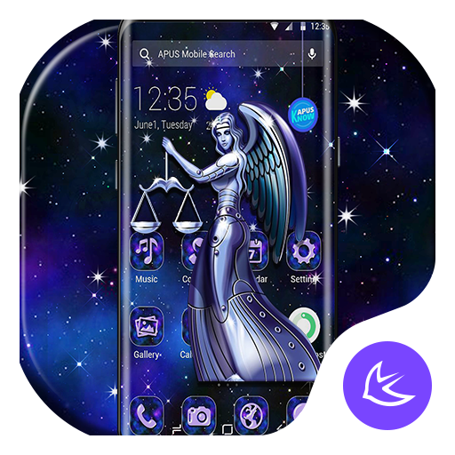 Blue Shine Libra APUS Launcher theme icon