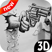 Learn To Draw 3D - 3D Drawing icon
