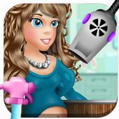 Pregnant Mom Dress Cleaning icon