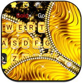 Golden Zipper Keyboard Theme иконка
