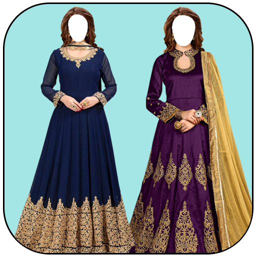 Women New  Anarkali  Dress Photo  Montage icon