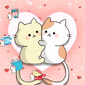 Romantic Cute Cat Couple Theme icon