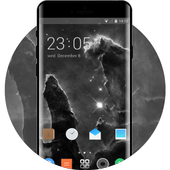 Sci-fi theme space galaxy star far night icon