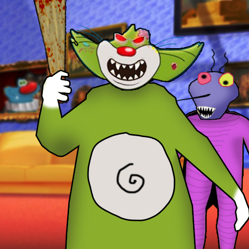scary Jack and oggy in granny icon