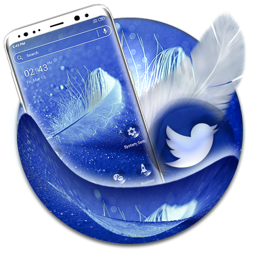 Feather Blue Launcher Theme icon