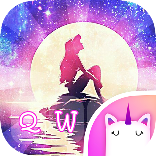 Galaxy Mermaid Emoji Keyboard Theme icon