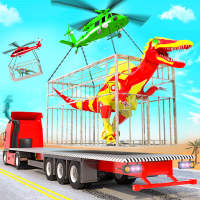 Angry Dino Robot Animal Transport Truck Driving