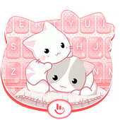 Pink Cute Cat Keyboard Theme icon