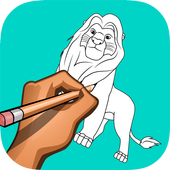 how to draw The Lion King icon