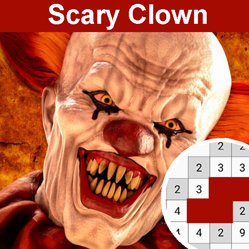 Adult Scary Clown Pixel Art Adult Color By Number icon