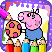 coloring peppo pig icon