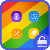Rainbow Lock screen theme icon