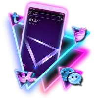 Neon Triangle Launcher Theme