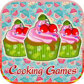 cherry cupcake cooking games icon