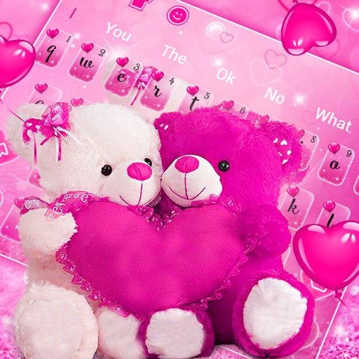 Pink Love Teddy Bear Keyboard icon