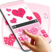 ikon Pink Hearts Keyboard