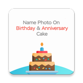 Birthday Anniversary Cake With Name And Photo Edit icon