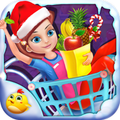 Supermarket Girl On Christmas icon