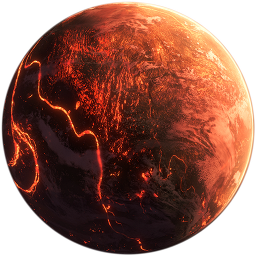 3D Flame doom planet live wallpaper icon