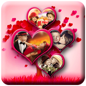 love photo collage icon