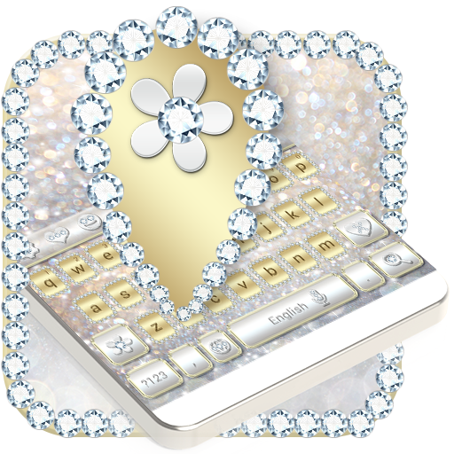 Luxury Gold &amp; Silver Keyboard icon