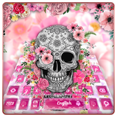 Blume Schädel Tastatur icon