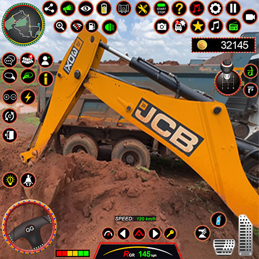 JCB 3Dx Backhoe Loader Driving icon
